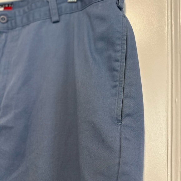 VTG Y2K Tommy Hilfiger Men’s 38x30 100% Cotton Dusty Blue Formal Dress Pant. - Picture 9 of 13